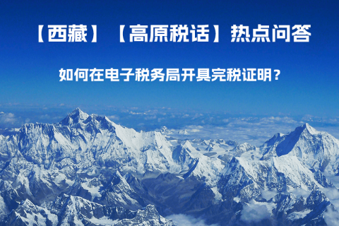 如何在電子稅務(wù)局開具完稅證明？