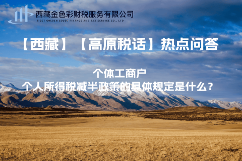 個(gè)體工商戶個(gè)人所得稅減半政策的具體規(guī)定是什么？